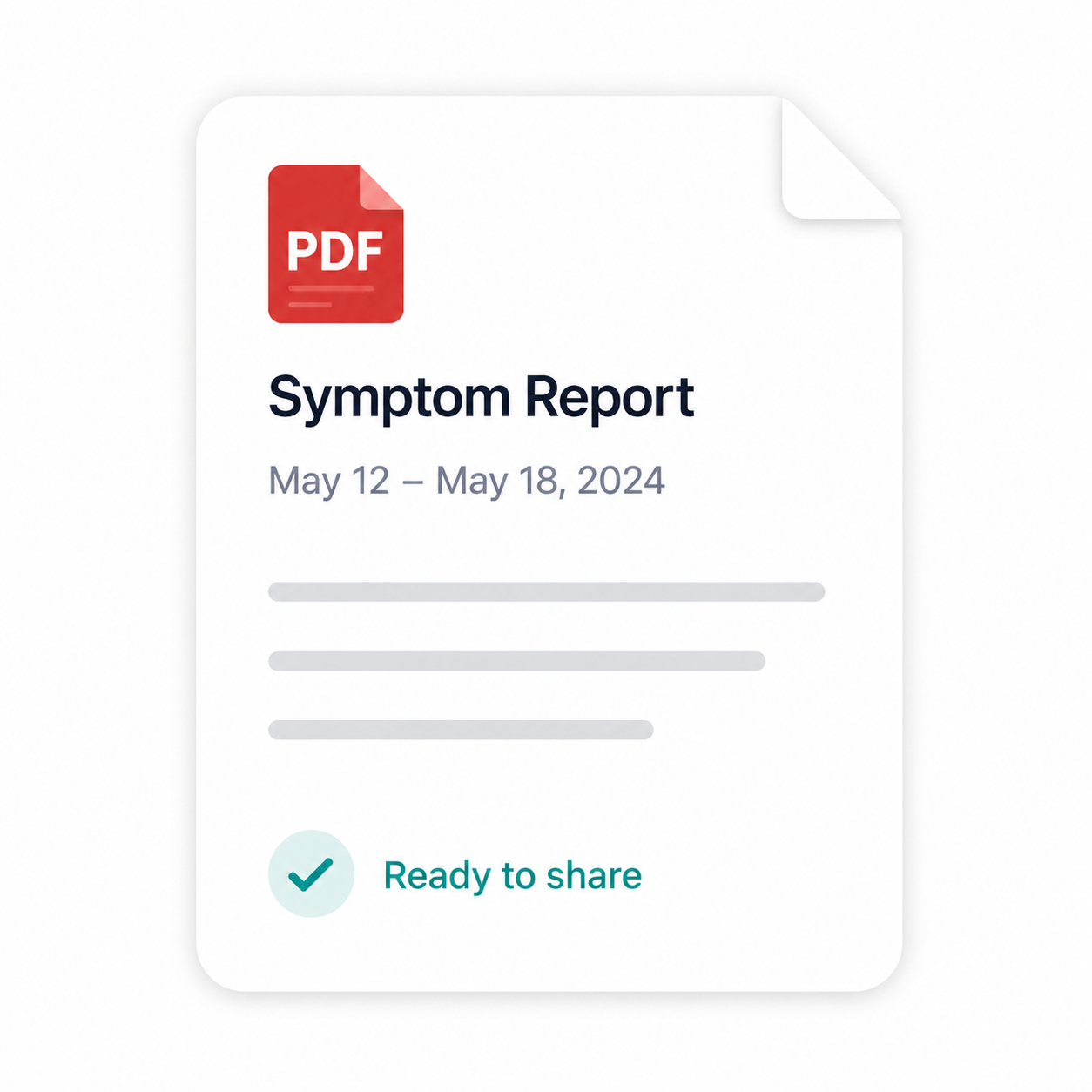 Doctor-ready PDF report